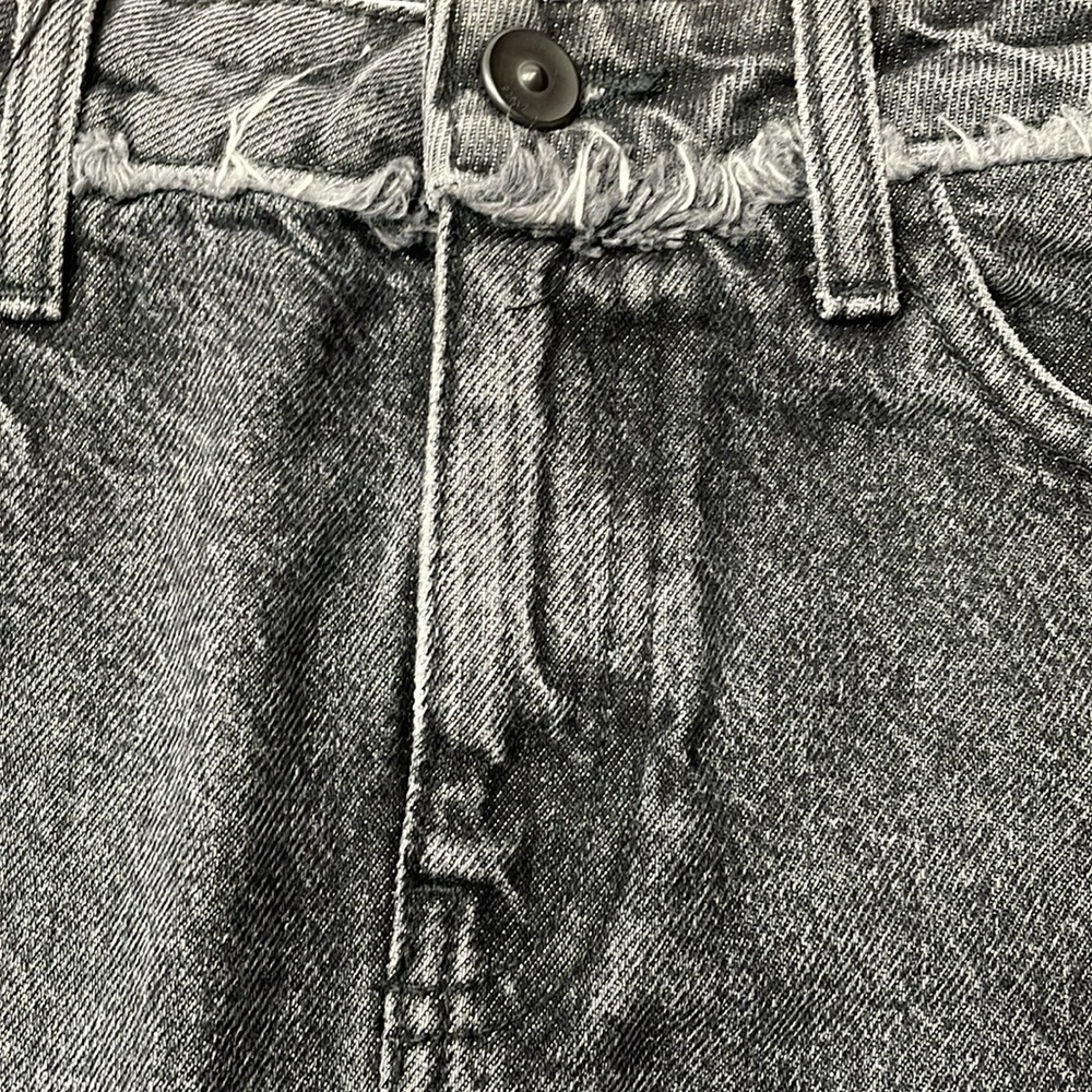 ZARA Distressed Mini Denim Skirt - Picture 8 of 12